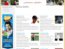 Tablet Screenshot of famousgolfers.org